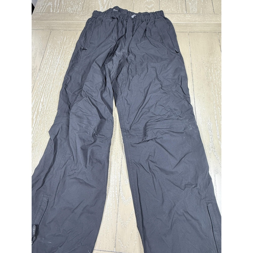 REI Elements E1 Rain Pant Youth Large Black Waterproof‎ Shell Zip Ankle K40S